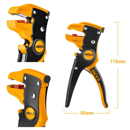 INGCO Wire Stripper, 2 in 1 Cable Wire Stripper with Cutter, 0.5mm~6mm Stripper diameter Wire Stripping Tool for Flat Ribbon Cable Wire Electrical Automotive Repair