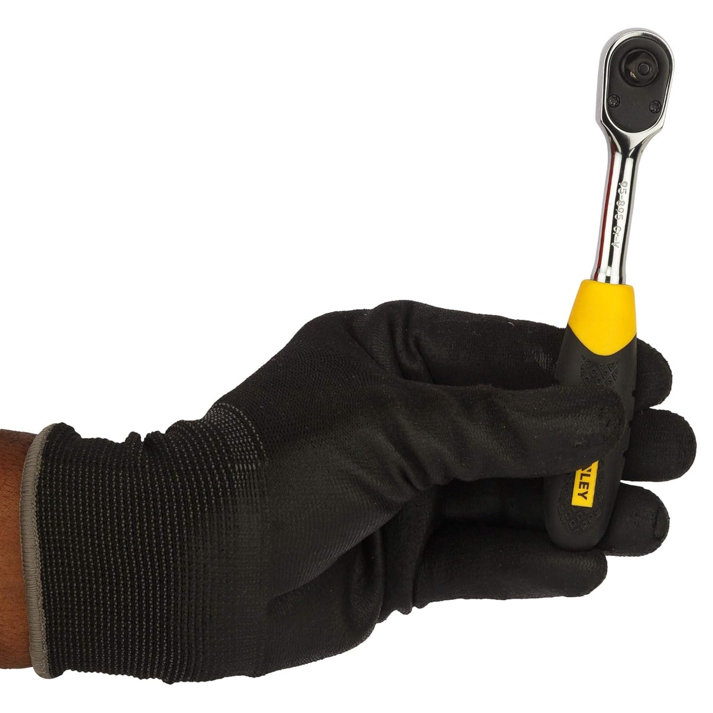 STANLEY STMT95895-8B Metal Quick Release Pear Head Ratchet (Yellow, 1/4 inches)