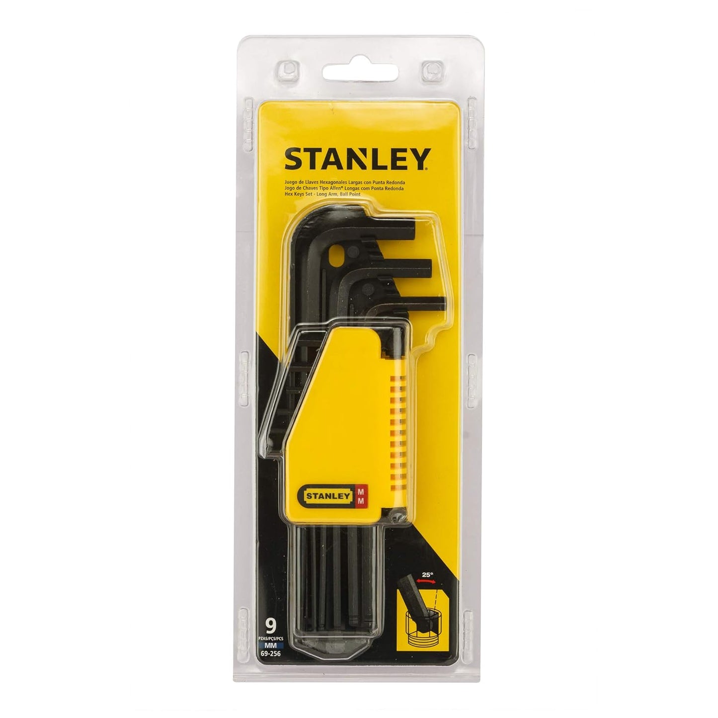 STANLEY 69-256 Metric Hex Key Set L/ARM BALL (9pc)
