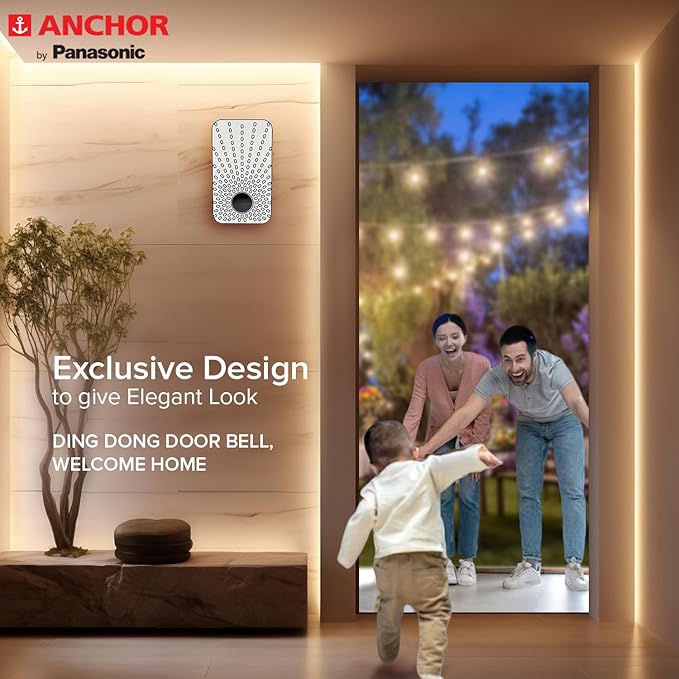 Anchor by Panasonic Dual Tone Doorbell | Calling Bell for Home | Door Bell for Office, School