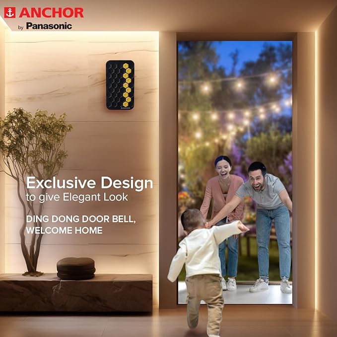 Anchor by Panasonic Dual Tone Doorbell | Calling Bell for Home | Door Bell for Office, School