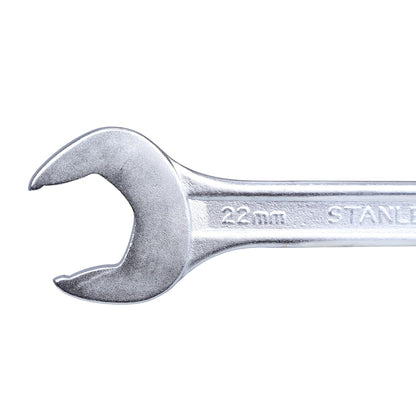 STANLEY 70-379E 8-Piece Matt Finish Double Open End Spanner Set, Chrome Vanadium Steel, Anti-Slip Design on Open End, Ideal for Tightening or Loosening Fasteners at Home, Office, Construction Sites