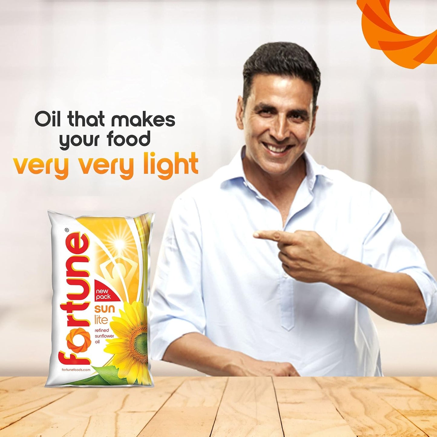 Fortune Sunlite Refined Sunflower Oil, 870gm/800gm Pouch (Weight May Vary)