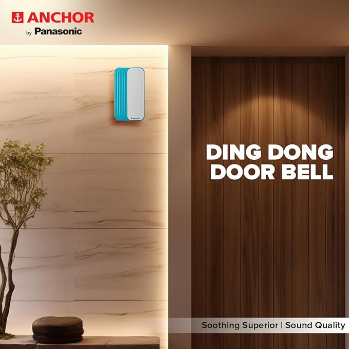 Anchor by Panasonic Resettable Ding Dong Doorbell | Calling Bell for Home | Door Bell for Office, School