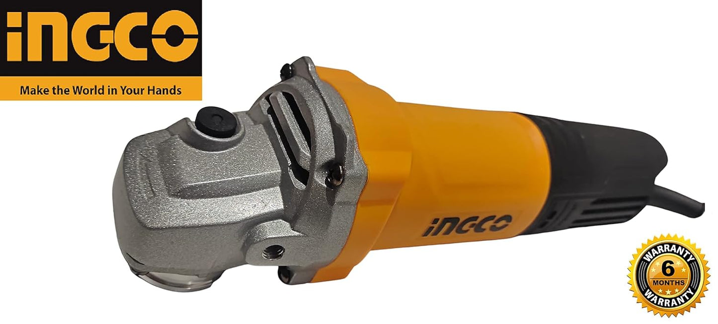 INGCO AG90028 Angle Grinder 900W 100 mm/ 4" (Heavy duty) No-Load Speed 12000rpm spindle thread 10M (1 Set)