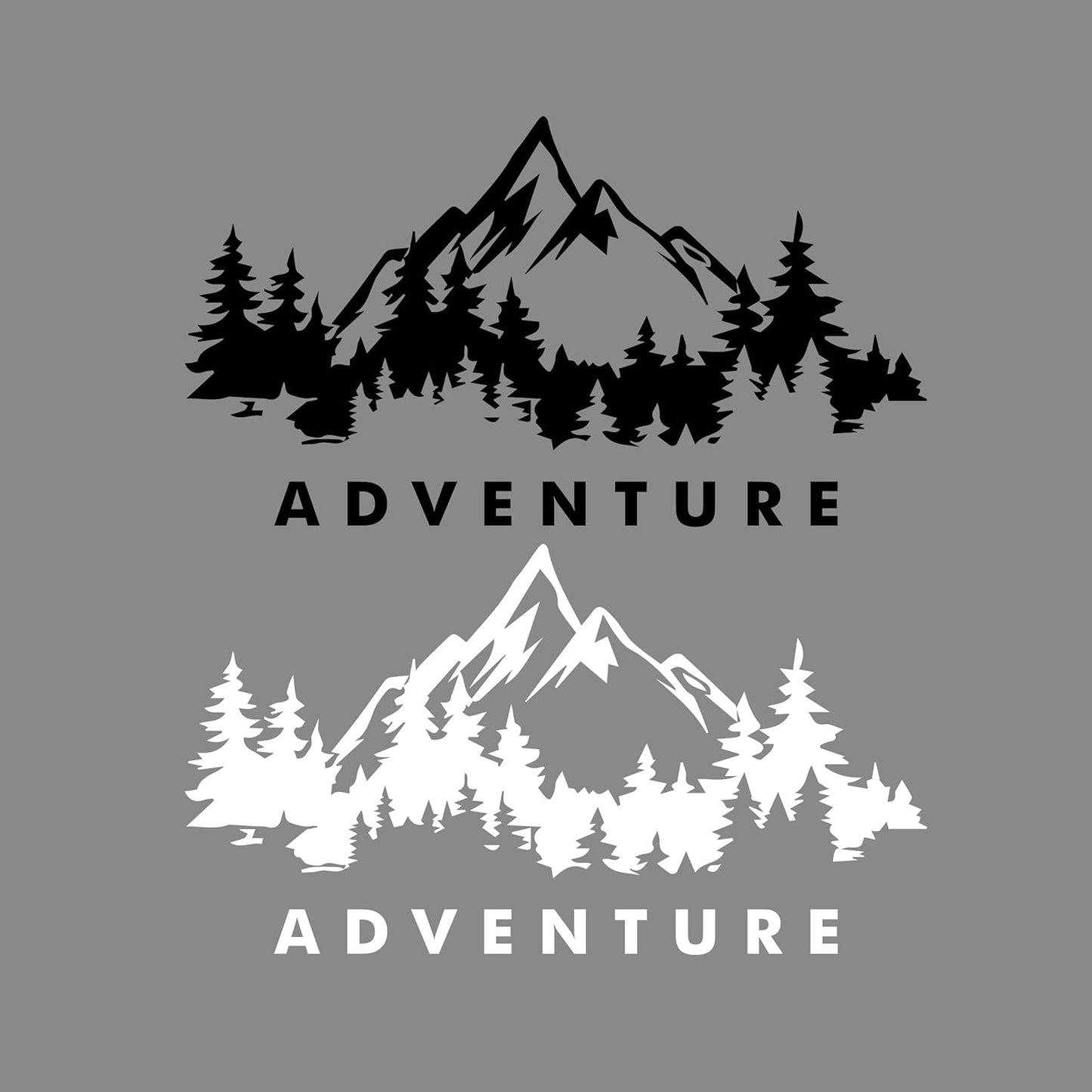 Akshar Arts Bhuwana 2 PCs Mountain Adventure Car Sticker for Door Side Window Graphics Exterior Stickers (25 x 13.8 cms)