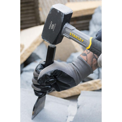 STANLEY STHT0-54127 1.25kg Club Fiberglass Hammer, 213mm Handle Length, Forged High-Carbon Steel Head, Ideal for Light Demolition Work, Driving Masonry Nails & Striking Other Tools, LxWxH: 26x9x4cm