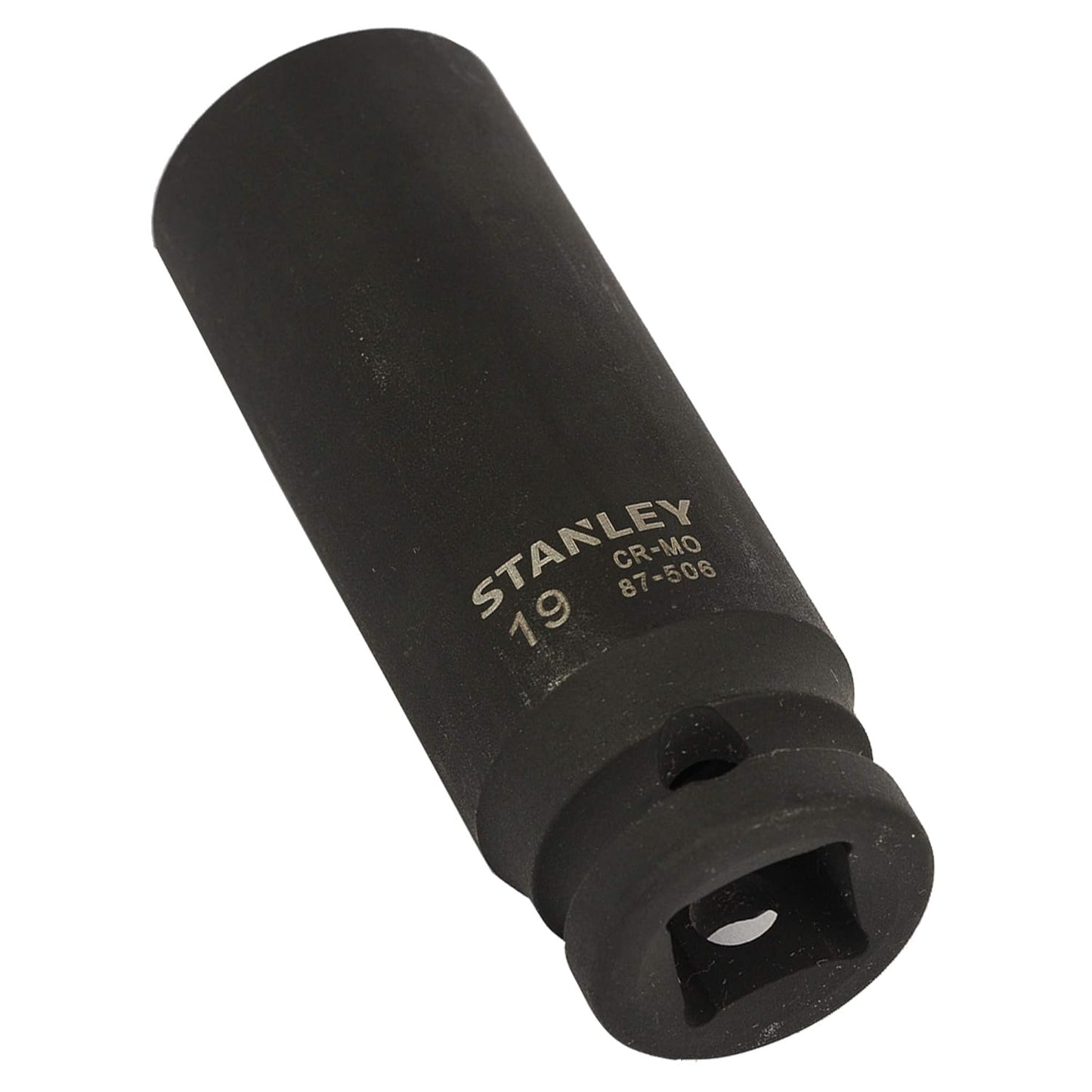 STANLEY STMT87506-8B 1/2-inch 19mm Chrome-Molybdenum Steel Impact Deep Socket (Black)