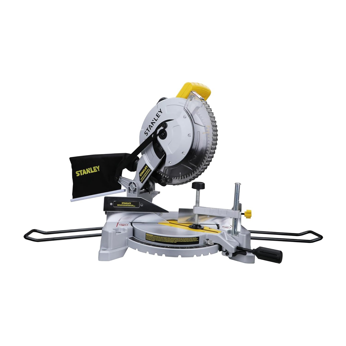 STANLEY SM16-IN 1650W 10" Compound Mitre Saw, 4800 RPM, Compact Size and Lightweight 254mm Blade Diameter+ 1 Year Warranty, (Yellow and Black)