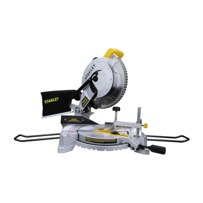 STANLEY SM16-IN 1650W 10" Compound Mitre Saw, 4800 RPM, Compact Size and Lightweight 254mm Blade Diameter+ 1 Year Warranty, (Yellow and Black)