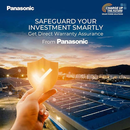 Anchor by Panasonic 540W DCR Bifacial Crystalline PERC 144 Cells Half Cut Solar Panel with Transparent Backsheet, IP68 Rated, 25 Yrs Performance Warranty, Eligible for Gov Subsidies (Pack of 2)