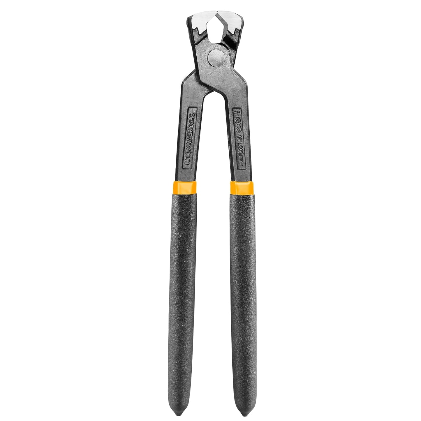 INGCO Rabbet Pliers, 9"/228mm Cr-V, Black Finish and Polish, with Extended Handles for Longer Reach