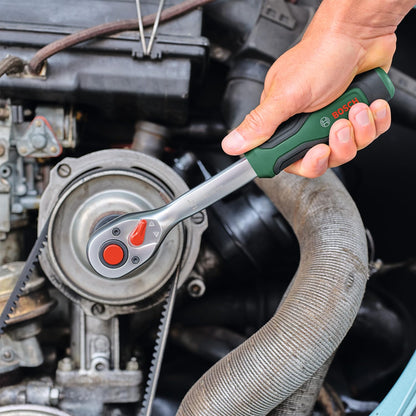 Bosch 1/2" Ratchet High Torque 768Nm, Ergonomic Design & Secure Socket Fixing for Effortless DIY Car Mechanics and Assembly Tasks