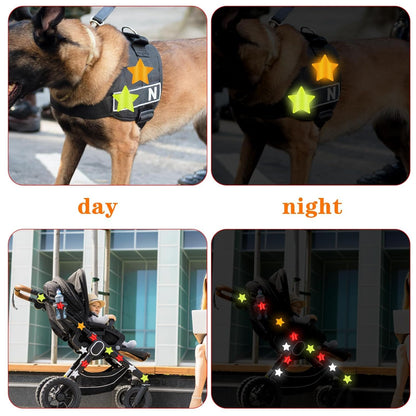 Akshar Arts Bhuwana40Pcs Reflective Stickers for Bike, Reflective Stickers for Clothing Kids, Star Shape Reflector Stickers for Kids, Waterproof Safety Helmet Stickers for Vehicles, Bicycles and Motorcycles