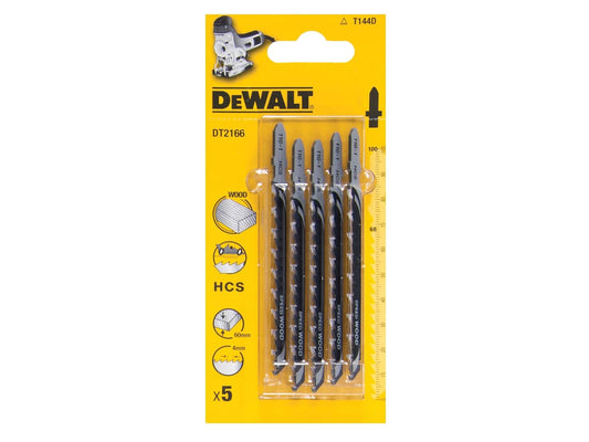 DEWALT DT2166-QZ Jigsaw High Speed Steel Blades 100MM X 68MM for Wood (5pieces)