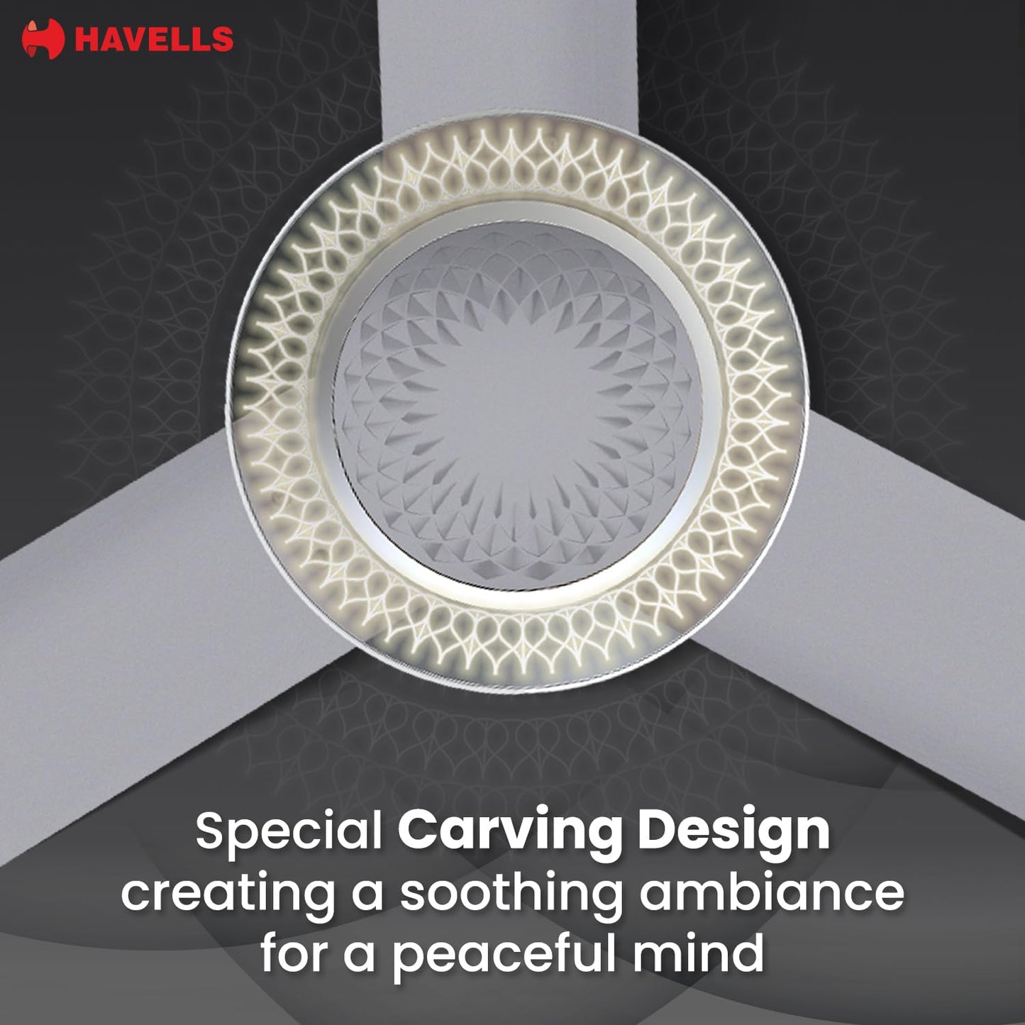 Havells CERA BLDC 1200mm Premium Underlight Ceiling Fan with 100% Pure Copper| Reverse Rotation | Remote Controlled | Watt: 35|Air Flow: 225 cmm|Speed: 350 RPM| 2 Years Manufacturer Warranty (Mist)