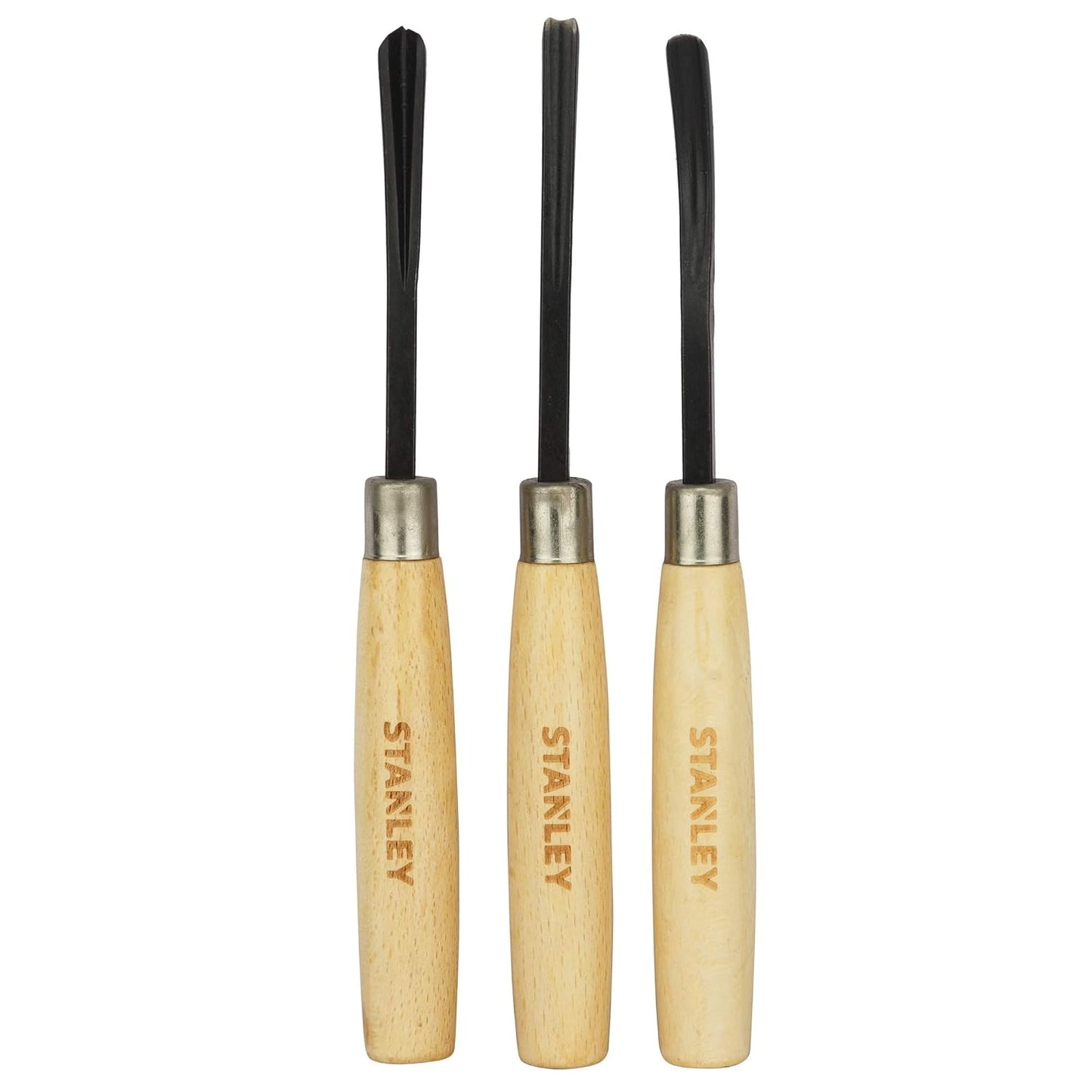 STANLEY STHT16120-8 1/4'' 6-Piece Wood Carving Chisel Set for DIY and Professional use (Brown)