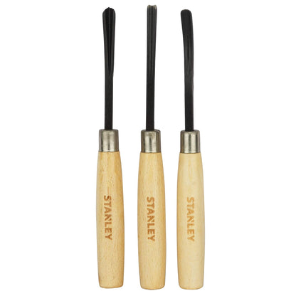 STANLEY STHT16120-8 1/4'' 6-Piece Wood Carving Chisel Set for DIY and Professional use (Brown)