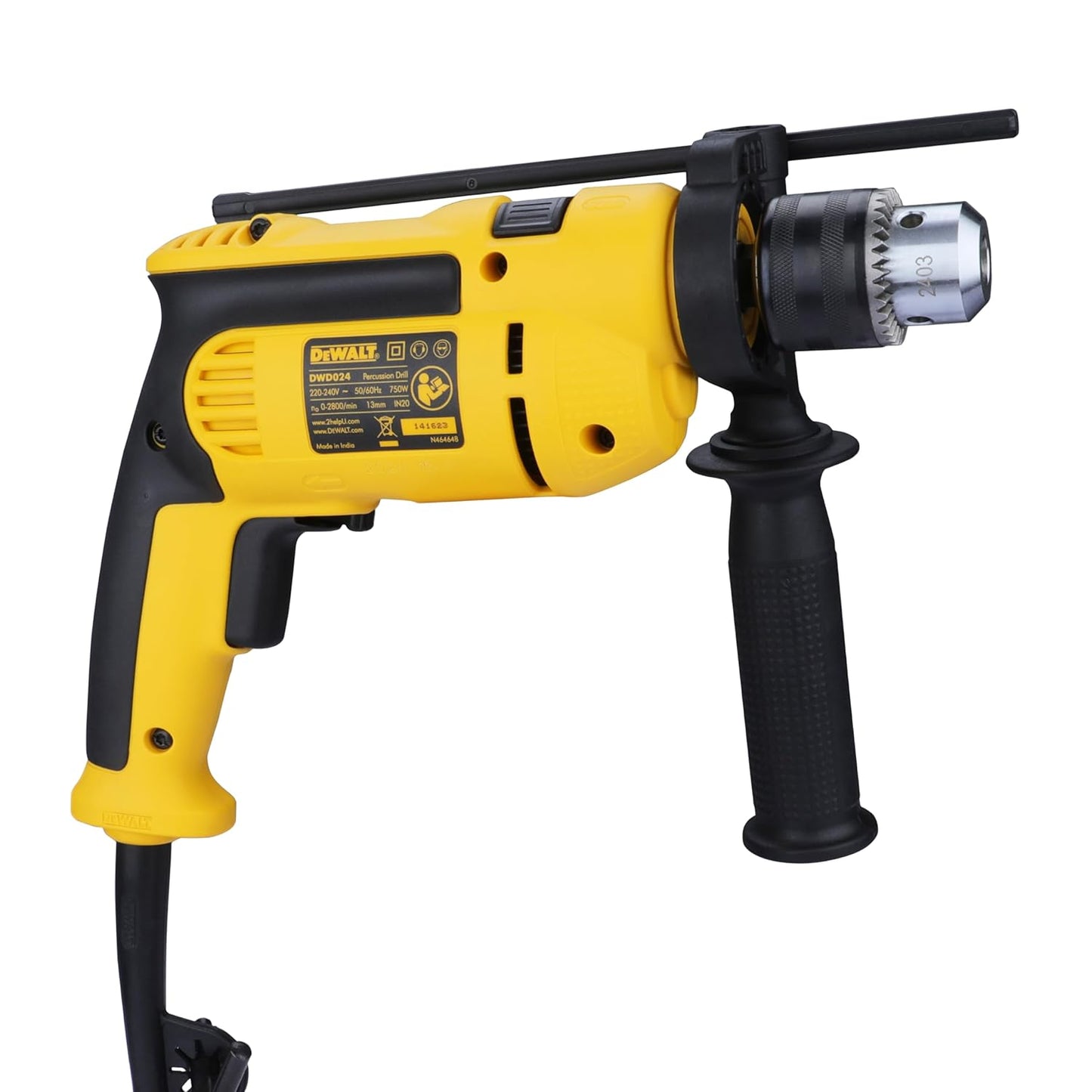 DEWALT DWD024 Impact Drill Machine for professional applications 750Watt 13mm, 2 Year Warranty