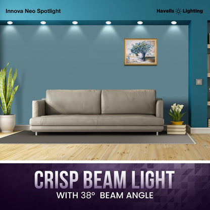 Havells INNOVA NEO LED SPOT Light 8W 6K Round, LED Ceiling Light