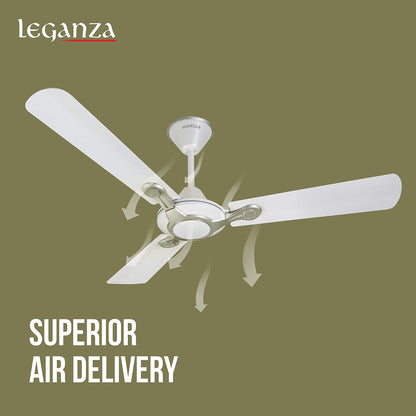 Havells Leganza 3B 1200mm 2 Star Energy Saving Ceiling Fan (Pearl White Silver, Pack of 1)