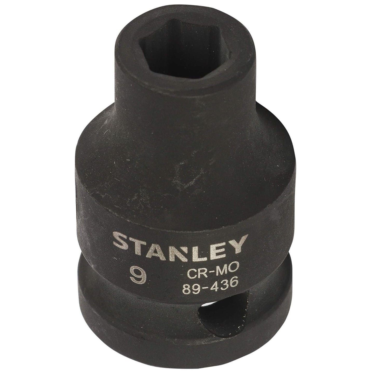 STANLEY STMT89436-8B Chrome-Molybdenum Steel 6 Point Impact Socket 1/2 inch 9 mm(Black)