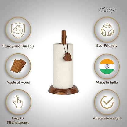 Udaipur Handicrafts Tissue Roll Holder, Tissue Paper Holder, Kitchen Organizer- Tissue Holder Kitchen- Tissue Roll Holder for Kitchen- Kitchen Roll Holder, 12 inch
