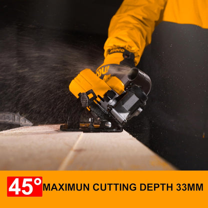 INGCO 20V Cordless Circular Saw (Body Only) 140mm, Brushless Motor, 6300RPM Max. Cutting Depth 50mm (90°) Electric Circular Saw, 20mm Arbor CSLI1402