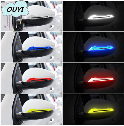 Akshar Arts Bhuwana  2 Pieces Reflective Car Stickers Set Rearview Mirror Reflective Warning Stickers Car Side Reflective Stickers for Car Safety (Red) for Maruti S Presso