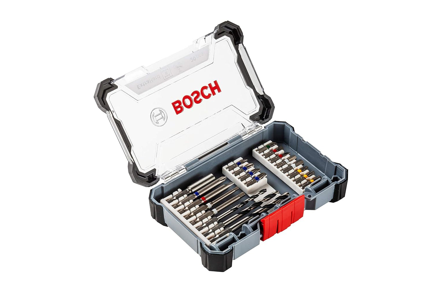 Bosch Pick & Click Extra Hard Drill and Drive Mixed Bit Set, S2 Modified Steel, For Screwdriving & Nut Driving (20-pieces)
