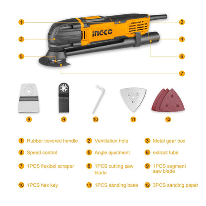 INGCO 20V Cordless Brushless Polisher 125mm (Tool Only) , Electric Car Polishing Machine, 4800RPM Variable Speed, Ideal for Polishing, Home Appliance Furniture Boat