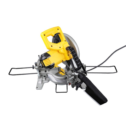 DEWALT DW714-IN 10"(254 mm) Corded Compound Mitre Saw With 80T TCT Alu. Blade, 1650W Univ. Motor, 4600 RPM, Max. Cross-cut Capacity 90 Deg.: 130 mm, Ideal For Cutting Wood & Tiles, Horizontal D-Handle