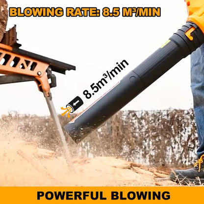 INGCO Cordless Leaf Blower, Brushless Motor, Variable Speed, with 2 pcs Battery Packs & Charger, for Car Cleaning, Gardening Work, Dirt Cleaning