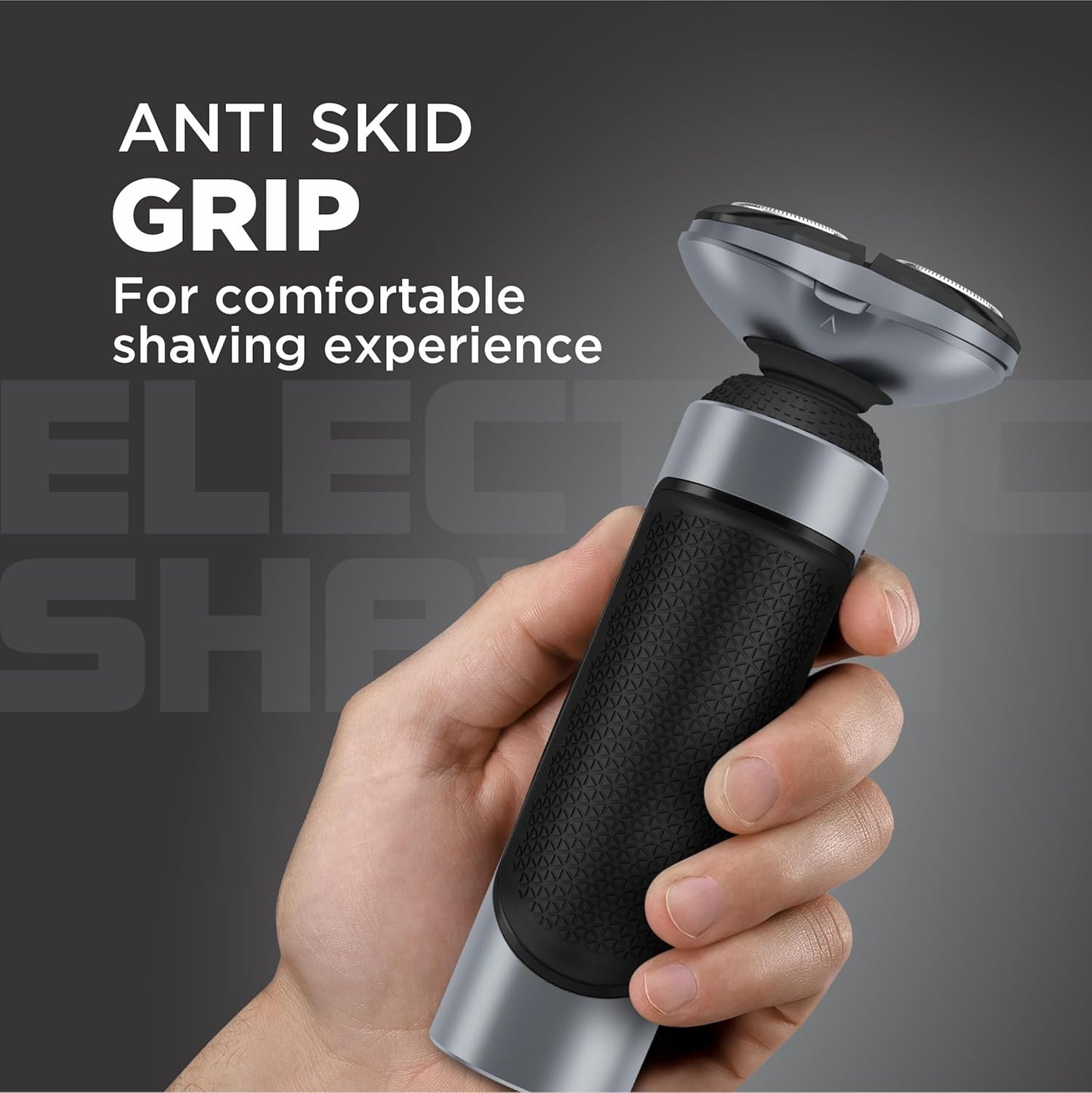 Havells RS7020 3 Head Rotary Shaver with Built in pop-up Trimmer for Wet & Dry Shave; IPX7 Waterproof; Protection from cuts (Grey)