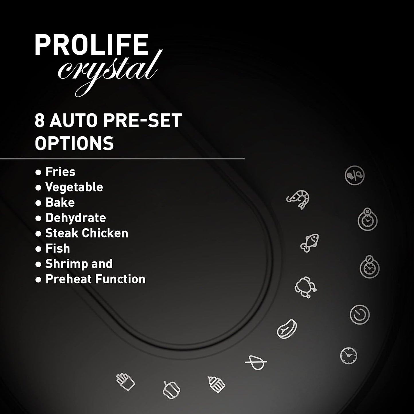 Havells Prolife Crystal Digital Air Fryer 5.5L, 1500W|D 8 Pre-sets| Aerocrisp Technology with 85% Less Oil Cooking| Dehydrator Mode| Auto-Shutoff|See-Through Window| 2Yr Door Step Warranty by Havells