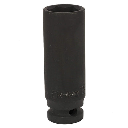 STANLEY STMT87506-8B 1/2-inch 19mm Chrome-Molybdenum Steel Impact Deep Socket (Black)
