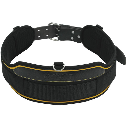 DEWALT DWST1-75651 Heavy Duty Leather Tool Belt, Ergonomically Padded with Breathable Mesh for Maximum Comfort, Fits any DEWALT Pouch or Holster, Adjustable (One Size),Dimensions: 140x2x15 cm