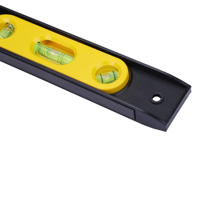 STANLEY STHT42264-812 Plastic Torpedo Level Magnetic-225mm/9'', High Impact ABS Plastic for Durability, 3 Vials, Ideal for Wood & Concrete Measurement, Yellow