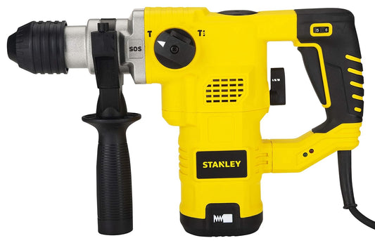 STANLEY STHR323K-IN 1250W 32mm 3 Mode L-Shape SDS-PlusHammer with Kitbox, 5.4Kg (Yellow and Black)
