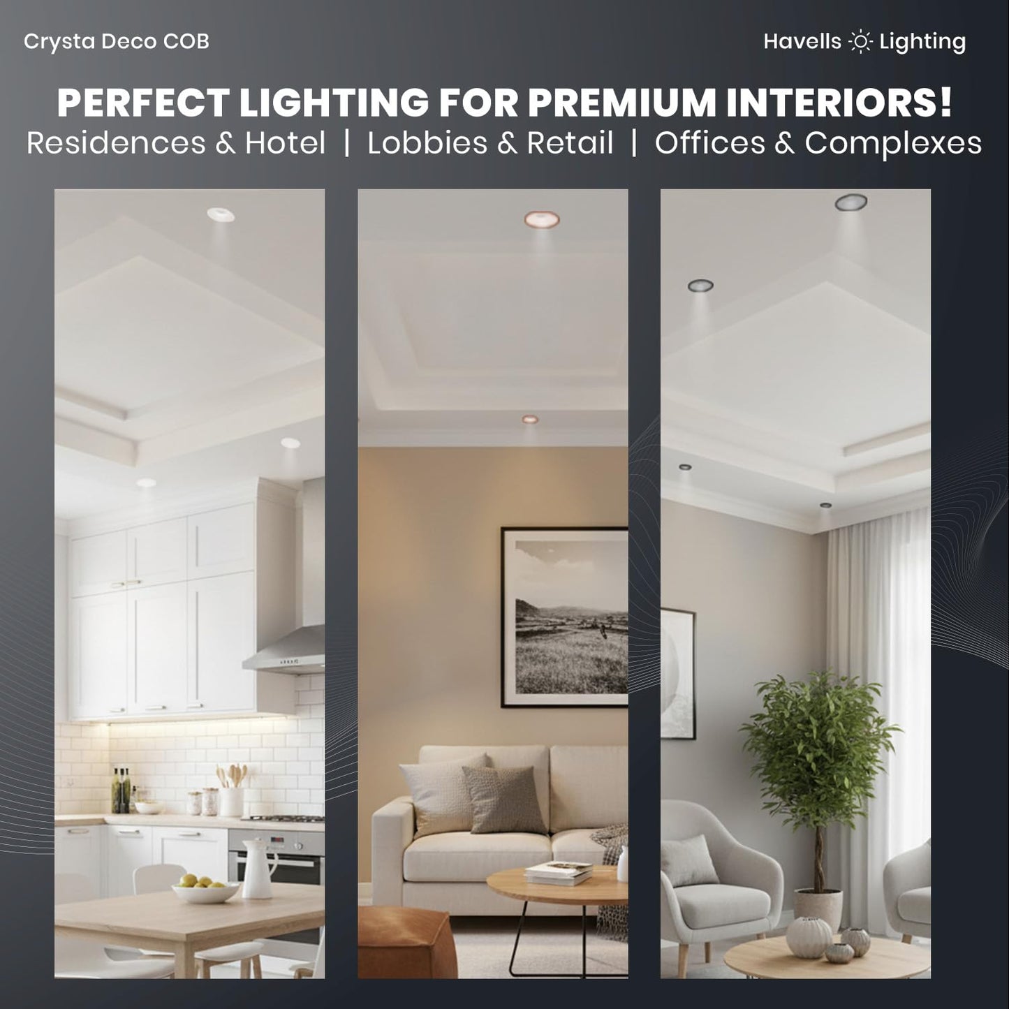 Havells Crysta Deco Cob 7W 4K Rose Gold,Led-Spotlights,Energy Efficient,Long Life of 25000 Burning Hours,Beam Angle of 36°,Metal Body Cob with Independent Driver,Natural Daylight (4000K)
