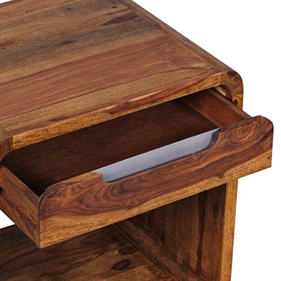 Udaipur Handicrafts Wood Bed Side Table