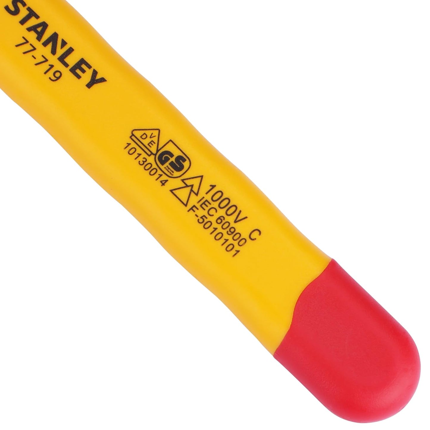 STANLEY STMT77719-23B VDE Insulated Open End Wrench 14mm, Ideal For Repair Of Electric Vehicles, Red and Yellow