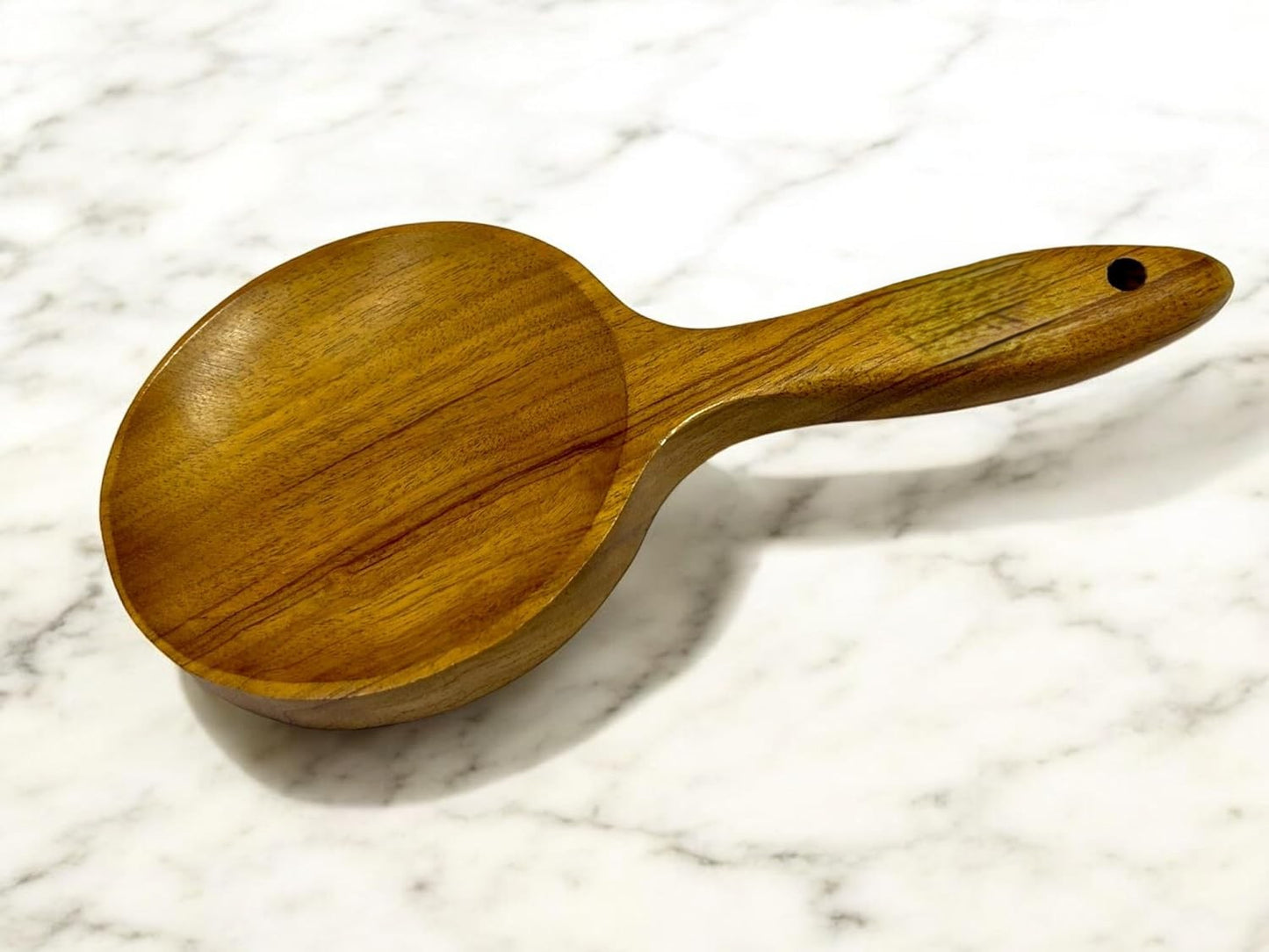 Udaipur Handicrafts Ragi Ball Making Wooden Spoon Ragi Mudde Maker Brown 24.5 cm |