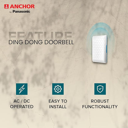 Anchor by Panasonic Ding Dong Doorbell | Calling Bell for Home | Door Bell for Office, School