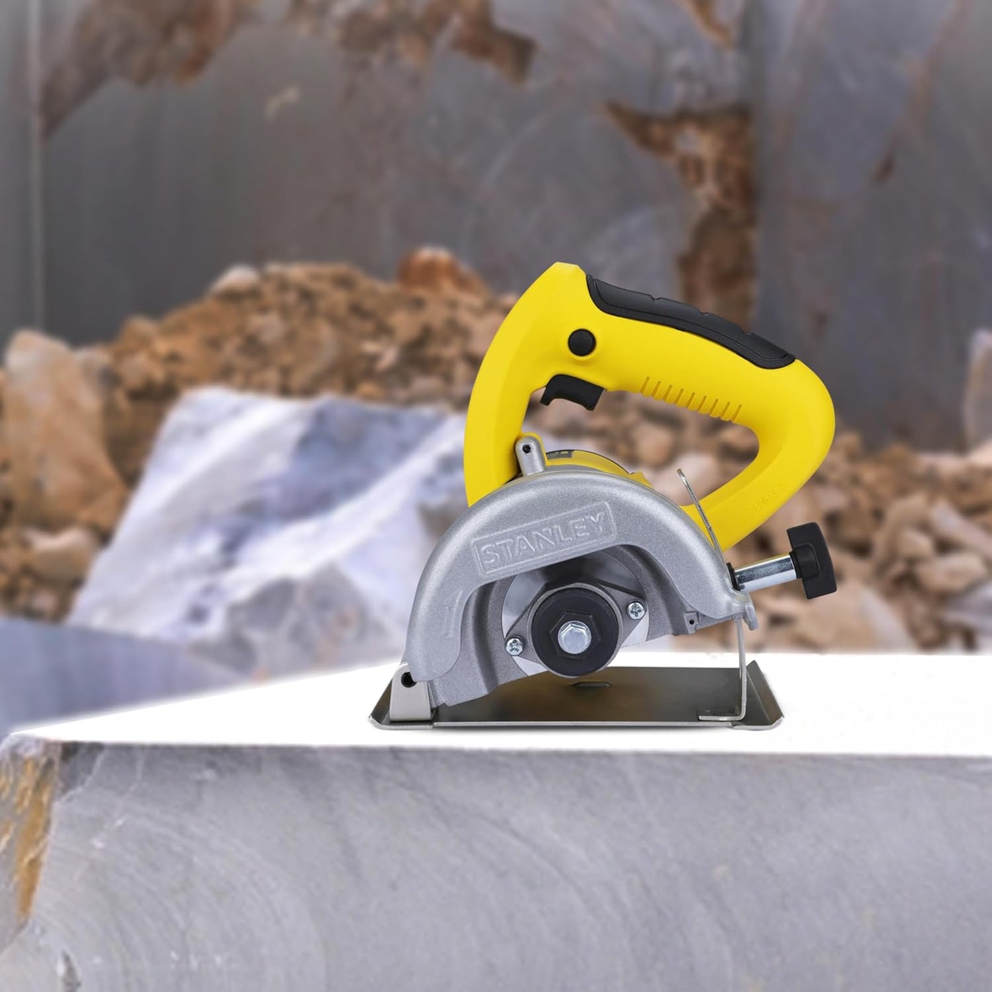STANLEY STSP125-IN Tile Cutter Machine for Cutting Varied Ranges of Tiles, 1320 Watt 5''/125mm, Optimized 13500 RPM for High Cutting Efficiency, 1 Year Warranty (Yellow & Black)