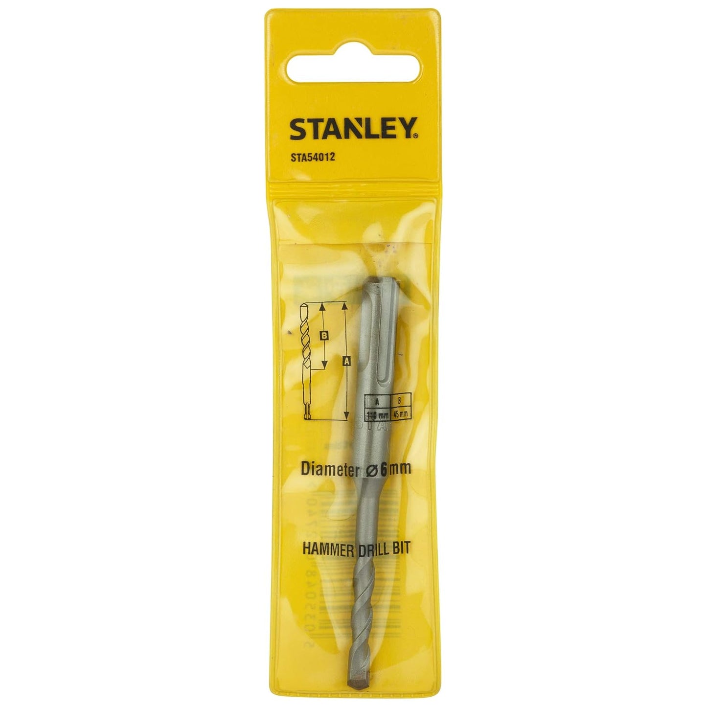 STANLEY STA54012-IN SDS-Plus Hammer Ø6mm x 110mm Drill Machine Bit
