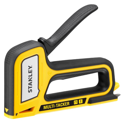 STANLEY STHT70440 2-in-1 Multi Tacker, Attachment Indication, Non-Slip Handle with Easy Squeeze Mechanism, Ideal for Type A Staples (6-10 mm) and Type J Headed Brad Pins (10 mm), Staples NOT Included