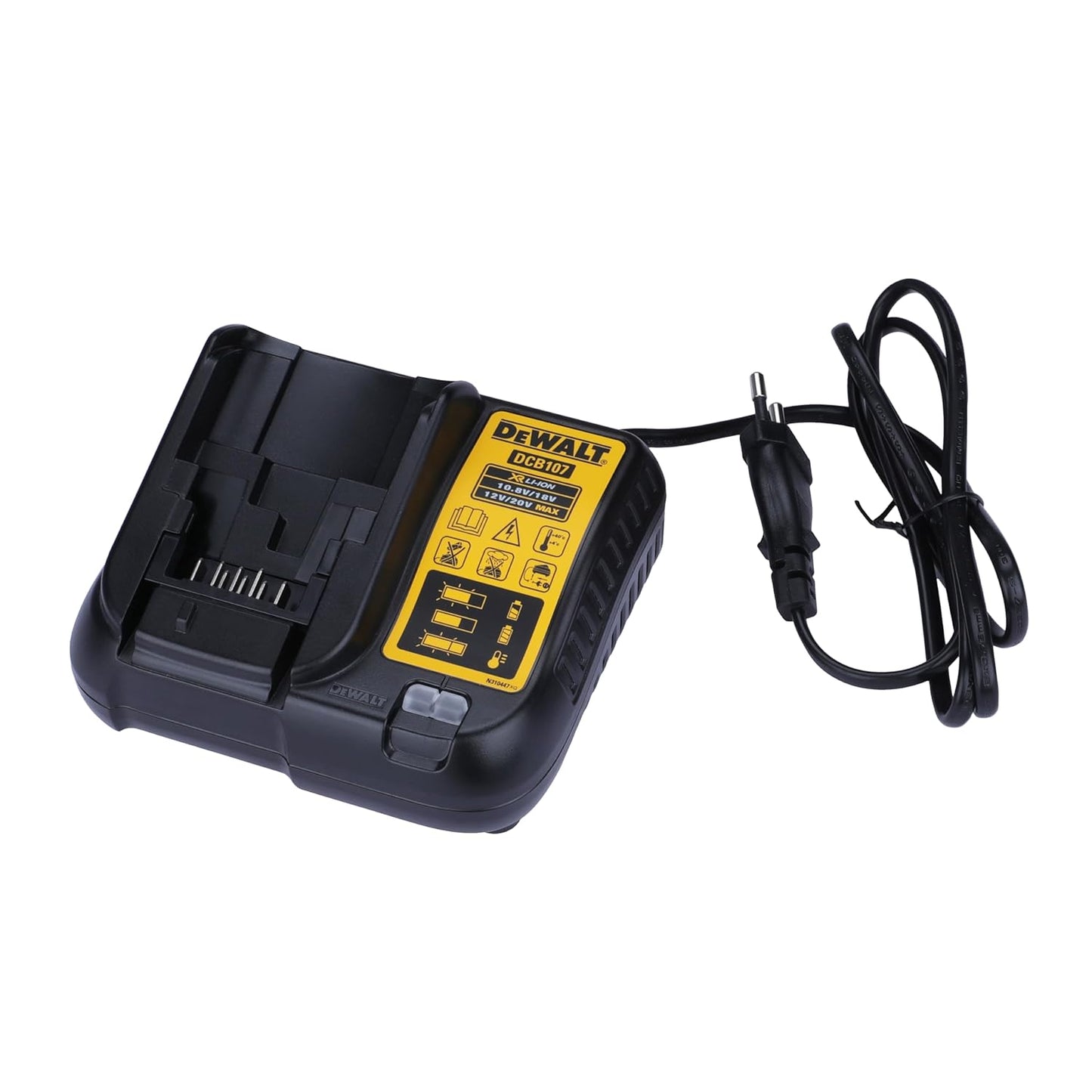 DEWALT DCB107-B1 Multi Voltage XR Compact Charger for Charging DEWALT Li-ion Batteries