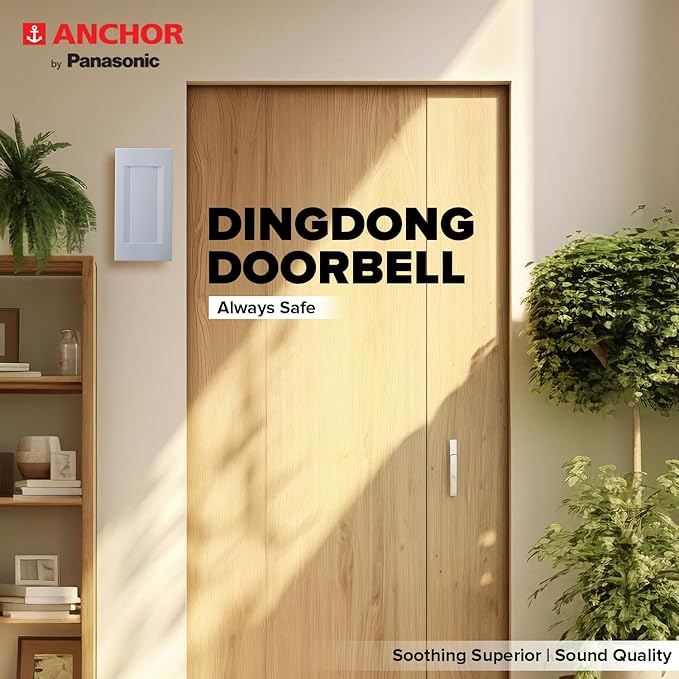 Anchor by Panasonic Capton Ding Dong Doorbell | Calling Bell for Home | Door Bell for Office, School