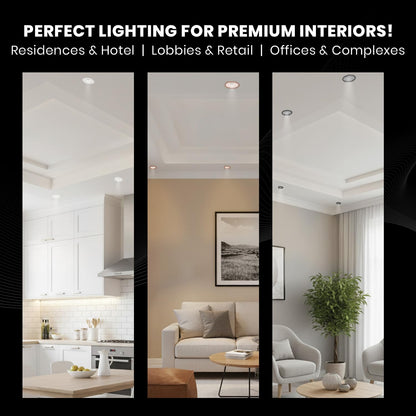 Havells Crysta Deco Cob 18W 6K Matt Black,Led-Spotlights,Energy Efficient,Long Life of 25000 Burning Hours,Beam Angle of 36°,Metal Body Cob with Independent Driver,Cool Daylight (6500K)